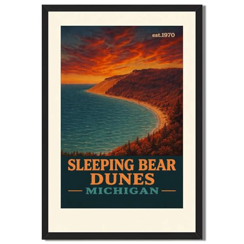 Framed Sleeping Bear Dunes Canvas Print
