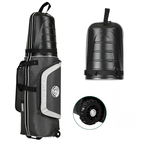 Shopsource Golf Travel Bag with Hard Top & Wheels