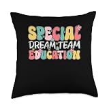 Retro Special Education Squad Groovy Dream Team SPED Teacher Throw Pillow