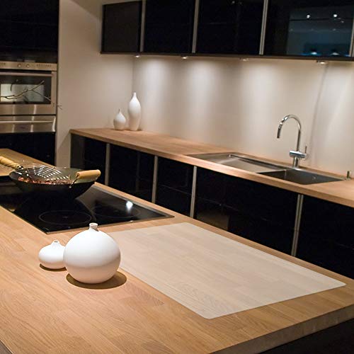 Webake Clear Desk Mat, Silicone Counter Top Protector Heat Resistant 23.6" X 15.7" Glass Top Stove Cover Nonstick Silicone Mat For Resin Nail Desk Countertop Air Fryer Electric Stove Top #TOP2