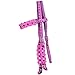 HILASON Pink/Black Horse Bridle Headstall Flat Braided Paracord | for Horses Western Headstalls