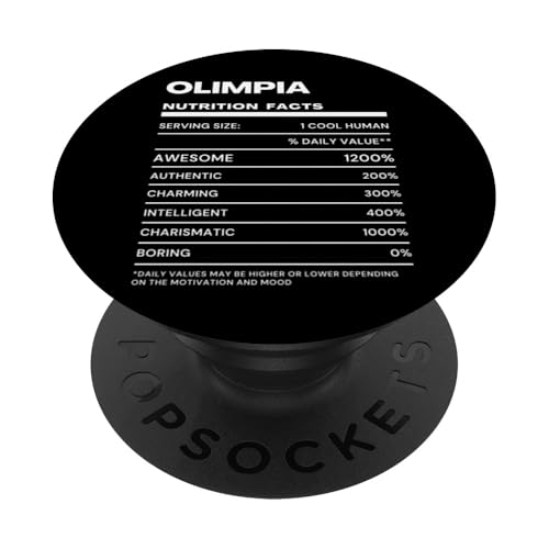 Olimpia Dichiarazione Nutrizionale Nome Divertente PopSockets PopGrip Adesivo