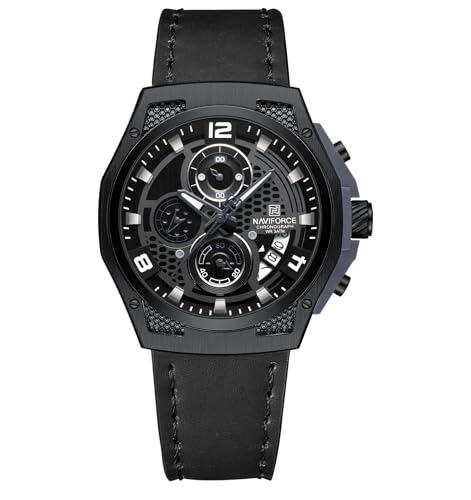 Image of NAVIFORCE NF8051L Distinctive and Elegant Genuine Leather Analog Watch