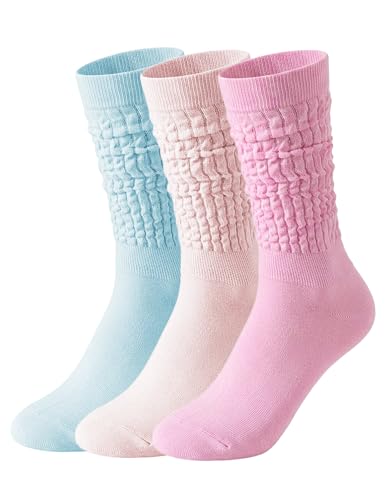 Image of Slouchy Socks for Women Stretchy Knee-High Scrunch Socks Soft Long Slouch Boot Socks