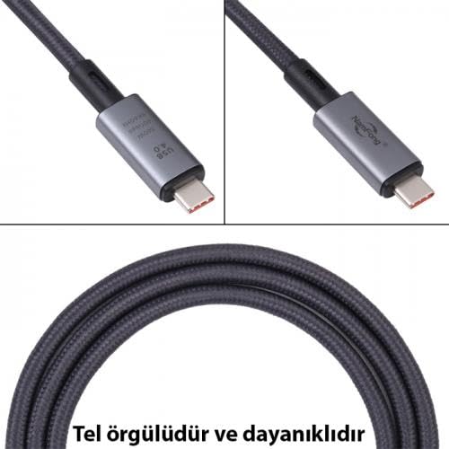 Coofbe 1MT USB 4.0 240W Thunderbolt Type-C to Type-C Şarj, Data ve 8K 60Hz Görüntü Aktarım Kablosu