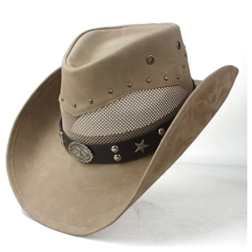 Chapeau de cowboy anti-transpiration en cuir YXWYXWA le confort outdoor pour homme et femme