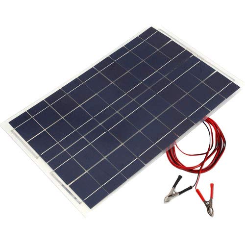 18V 30W Waterproof Solar Panel with Connection Leads
