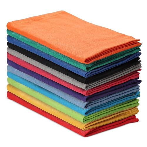 Vintage Vista Plain Cloth Napkins Set of 12 (18' x...