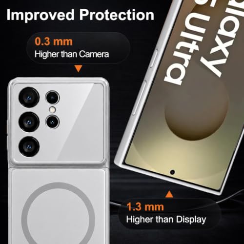 Image of SHINESTAR Samsung Galaxy S25 Ultra 5G Case - Premium Shockproof Protective Cover, Wireless Charging Compatible, Slim & Durable Luxury Back Cover with Camera Protection (Silver)