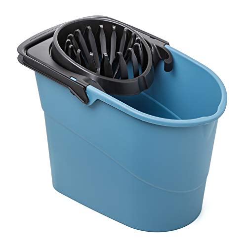 Tatay Cubo de Fregona Spider, de PP, Libre de BPA, Escurridor por Presión, Sin Salpicaduras, Fabricado en España, Color Ocean