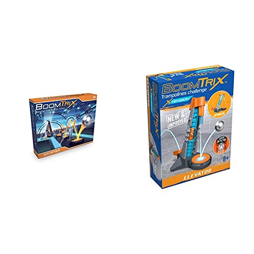 Modelco Goliath - Boom-Trix Starter Run - Jeu de Construction - Parcours de Billes - 80602.006 & Goliath - Boomtrix  Elevator Extension - Jeu de Construction - Parcours de Billes - 380616.006