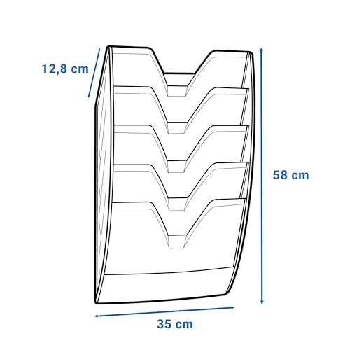 Trieur 5 compartiments CEP vertical Happy multicolore pour documents 24x32cm