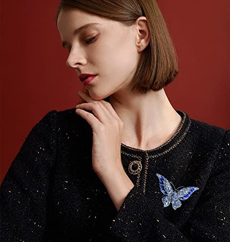 Image of Variety Styles Butterfly Brooch - Multi-Color Rhinestone Crystal Brooch Pin Cute Butterfly Shape Corsages Brooches Decoration Gift for Women