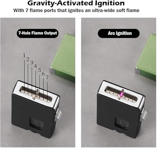 Encendedor de butano con sensor de gravedad y llama suave miniatura 5