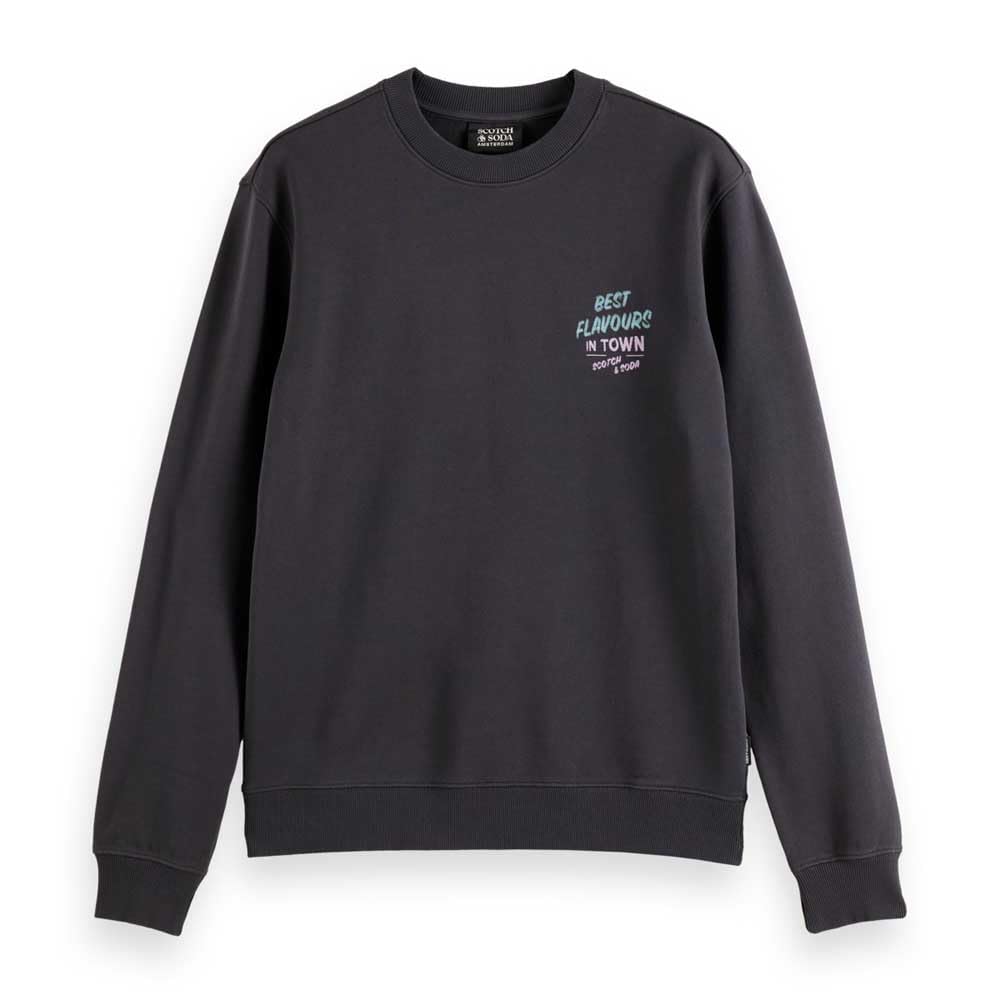 Scotch & Soda Herren Regular Fit Front and Back Artwork Sweatshirt Sweatshirt