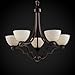 Justice Design Group POR-8500-10-WAVE-MBLK Limoges Collection Argyle 5-Light Chandelier