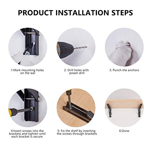 Folding Shelf Brackets 16 Inch, Table Bench Fold Down Shelf Brackets by Wisorder - Image 7