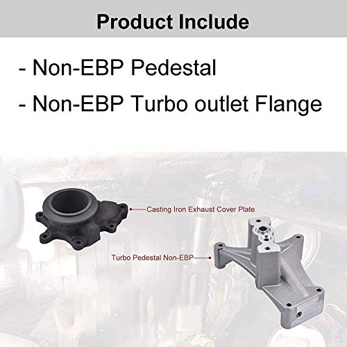 Image of SPELAB EBP Valve Upgrade Turbo Pedestal & Exhaust Housing Compatible with Ford 7.3L Powerstroke 1999.5-2003 Bolts & Exhaust Housing + Diesel Turbo Pedestal