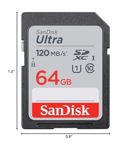 SANDISK 64GB Ultra SDXC UHS-I Memory Card - 120MB/s, C10, U1, Full HD, SD Card - SDSDUN4-064G-GN6IN [Older Version]