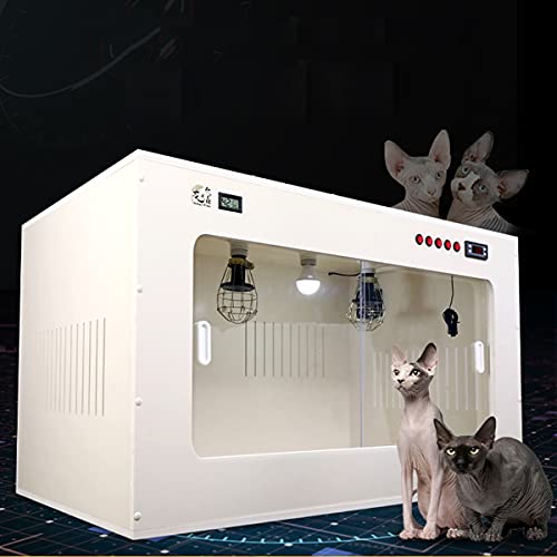 猫犬とカブスの保育器の繁殖箱の保育園を育てる大きい理性的なブローダーのケージのインキュベーターサーモスタットキャビネット-ベージュホワイト 23x20x20in