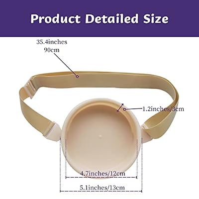 Ostomy Shower Cover, Reusable Silicone Protector with Adjustable Belt for Bathing & Showering (Fits Waist 25-42), Ostomy Supplies
