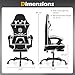 Giantex Gaming Chair, Height Adjustable Computer Desk Chair with Headrest, Lumbar Support, Linkage Armrests, Reclining Backrest & Footrest, Ergonomic Office Chair, Video Game Chair (Black)