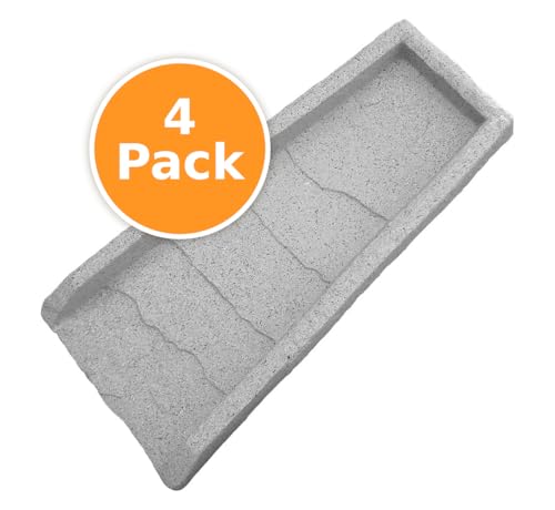 24" Decorative Downspout Rain Splash Block with Natural Stone Texture, 4 pk - Granite by Emsco Group - Image 2