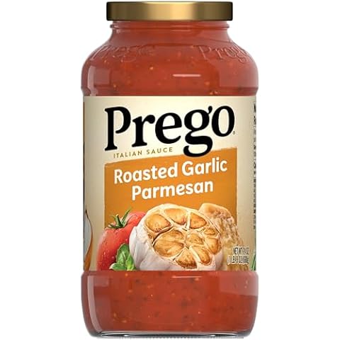 Prego Pasta Sauce, Italian Tomato Sauce with Roasted Garlic & Parmesan Cheese, 24 oz Jar Cover