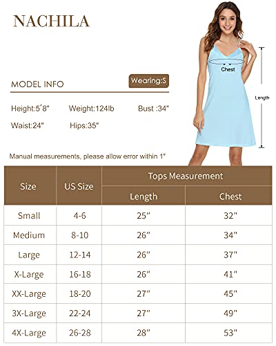 Nachila Bamboo Nightgowns For Women Comfy V Neck Full Slips Nightdress Plus Size Satin Trim Lightweight Spaghetti Strap Camisole Beige S #TOP5
