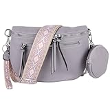 BREITER SCHULTERGURT: Diese stylische Bauchtasche wird mit einem trendigen Taschengurt geliefert, der eine Breite von 5 cm hat.