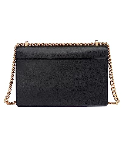 Image of DKNY Women's Elissa Leather Shoulder Bag with Logo Charm