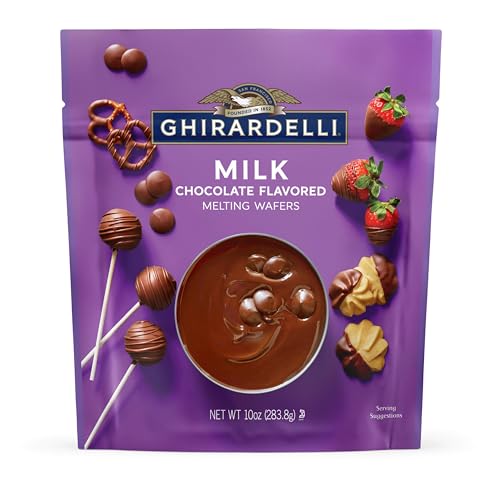GHIRARDELLI Milk Chocolate Flavored Melting Wafers, 10 oz Bag Premium Candy Making & Dipping...