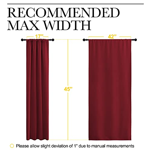 Nicetown Burgundy Curtains Blackout Drape Panels - Lights Block Out Window Treatment Curtain Sets For Home Decoration On Christmas & Thanksgiving Day (Set Of 2 Panels, 42 By 45-Inch) #TOP6
