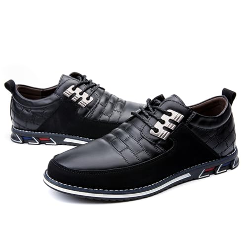 Image of Mens Business Casual Loafers Shoes for Male Lace-up Stylish Work Office Working Oxfords