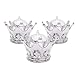 12 Pcs Baby Shower Favors Plastic Princess & Prince Fillable Gold & Silver Birthday Wedding table Decoration Party Favors (Silver)