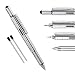Keria Useful Gadgets Business Gift Men, 6 in 1 Sliver Tool Pen Ruler, Level Gauge, Ballpoint Pen, Stylus 2 Screw Drivers, Multifunction Tool Pen Fit Engineers Technicians in Gift Box