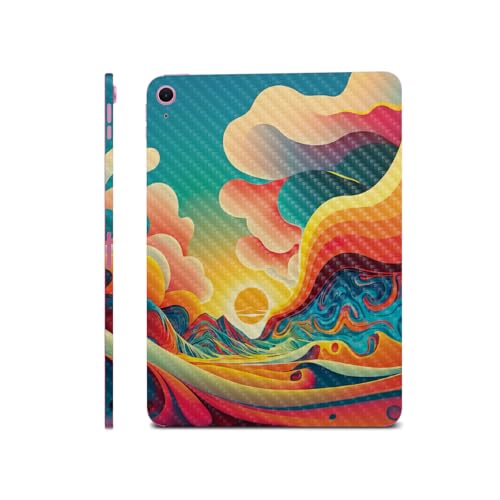 Carbon Fiber iPad Skin Compatible with Apple iPad A16 11 Gen (2025) - Surreal Sunset - Premium 3M Vinyl Protective Wrap Decal Cover - Easy to Apply | Crafted in The USA by MightySkins