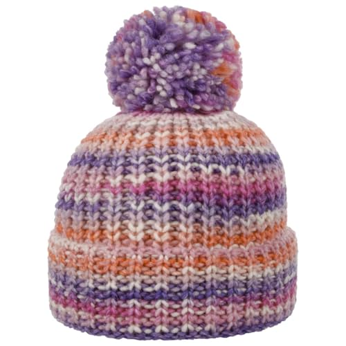 LIERYS Finja Bommelmütze Strickmütze Damen Made in Germany Pudel-wintermütze Schurwolle Beanie Herbst/Winter rosa One Size