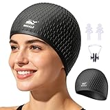Large Swimming Cap Durable Silicone Waterproof Swimming Cap Ideal for Long Hair and Thick plaits Keep Hair Dry While Swimming