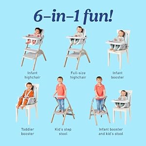 Graco EveryStep Slim 6-in-1 Convertible Highchair, Misty — photo 2 of 6
