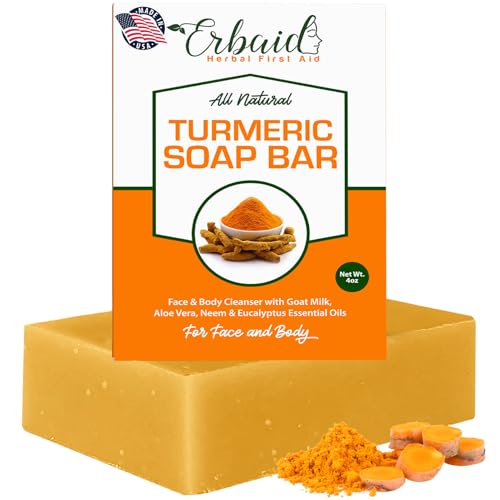 Natural Turmeric Soap Bar for Face & Body, 4 oz