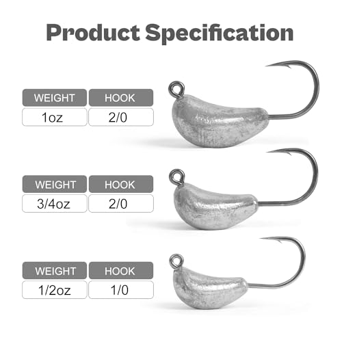 Sheepshead Jigs, Standup Style Jigheads with 4~10PCs, 3X Strengthened Hook Equipped with 3/4oz for Saltwater Fishing