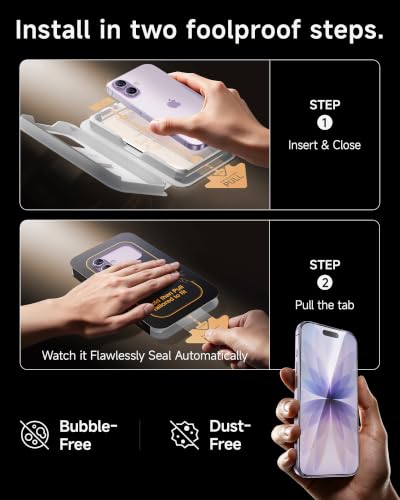 Image of SMARTDEVIL 3 Pack Accessory Glass by Corning Screen Protector for iPhone 17, HD Clear 9H+ Tempered Glass, Max-Reinforced Shatterproof, SmartPull Bubble-Free Install, Face ID & Case-Ready