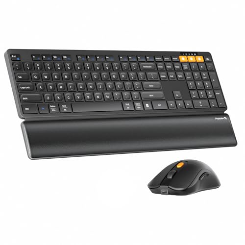 ProtoArc US ProtoArc KM60 Wireless Ergonomic Keyboard Mouse Combo, Black
