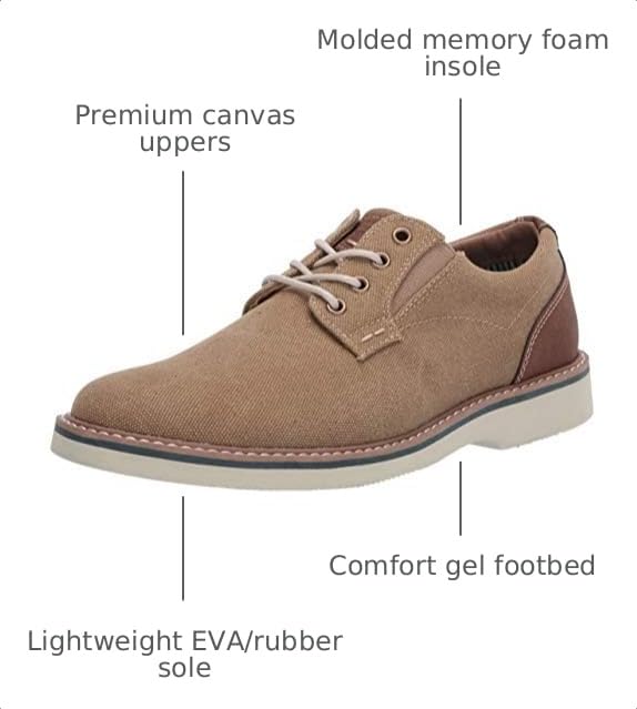 Image of Nunn Bush Men's Barklay Canvas Plain Toe Oxford Lace Up