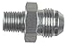 ICT Billet Straight -8AN Flare Male to 1/4"NPT Pipe Adapter Fitting 8 AN Bare Aluminum AN816-08-04A