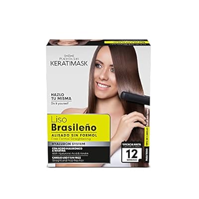 PLACENTA LIFE KERATIMASK HAIR BAZILIAN STRAIGHTENING TREATMENT KIT مع حمض الهيالورونيك - علاج الكيراتين - احصل على الكمال السلس - الفورمالديهايد مجانا   