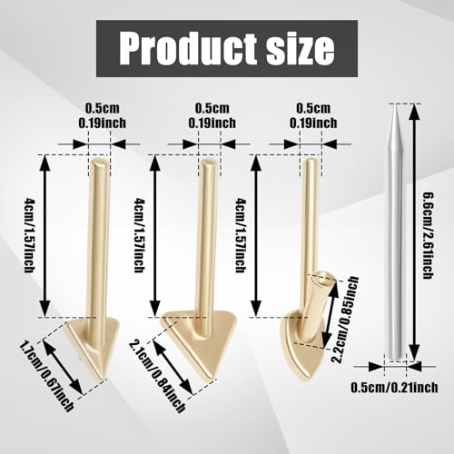 Image of 10Pcs Plastic Welding Tips, Soldering Iron Tips, Portable Triangular Copper Head Welder Accessories for Car Bumper Repair, Plastic Solder Boot Replacement Tips with a Storage Box