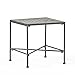 Christopher Knight Home 296745 Kent Outdoor Iron End Table, Black Brushed Silver