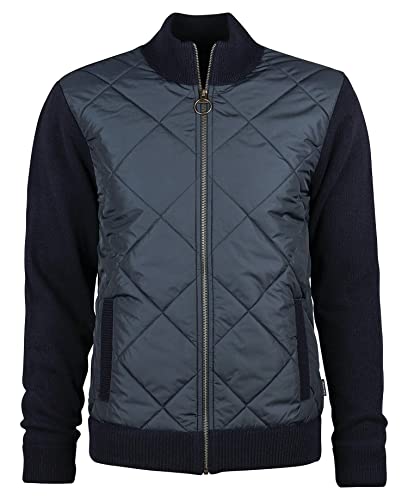 Barbour Men's Jacke Arch Diamond Quilt Knit Jacket (As1, Alpha, L, Regular, Regular, Navy/Olive Night Tartan, Large) #TOP25